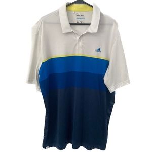 Adidas Climacool Golf Polo Shirt, Men's XL, Blue x White
